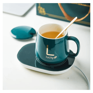 Taza Térmica de Cerámica con Posavasos USB