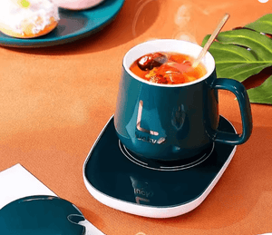 Taza Térmica de Cerámica con Posavasos USB segunda imagen