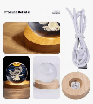Lámpara bola de cristal STITCH segunda imagen
